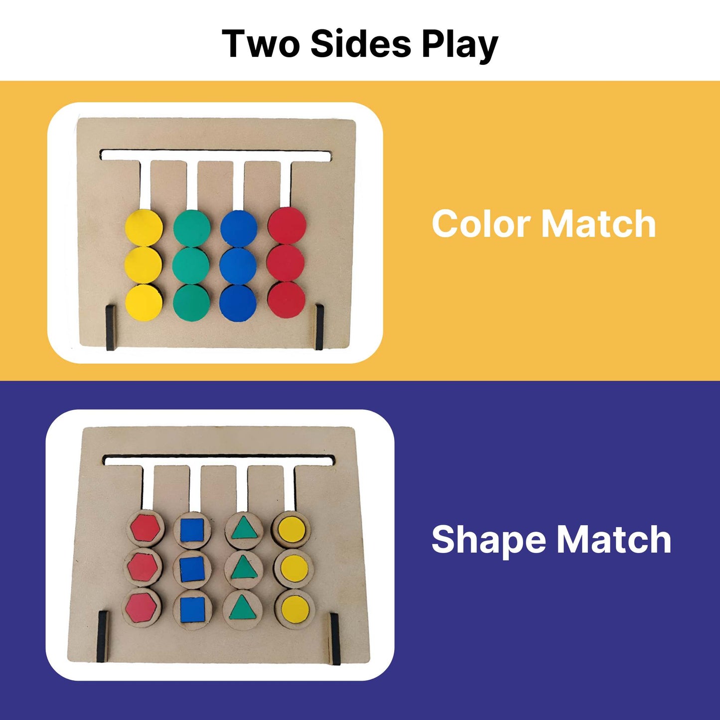 Wooden Slide Puzzle, Age 3+ Yrs, Solve 35 Unique Puzzles