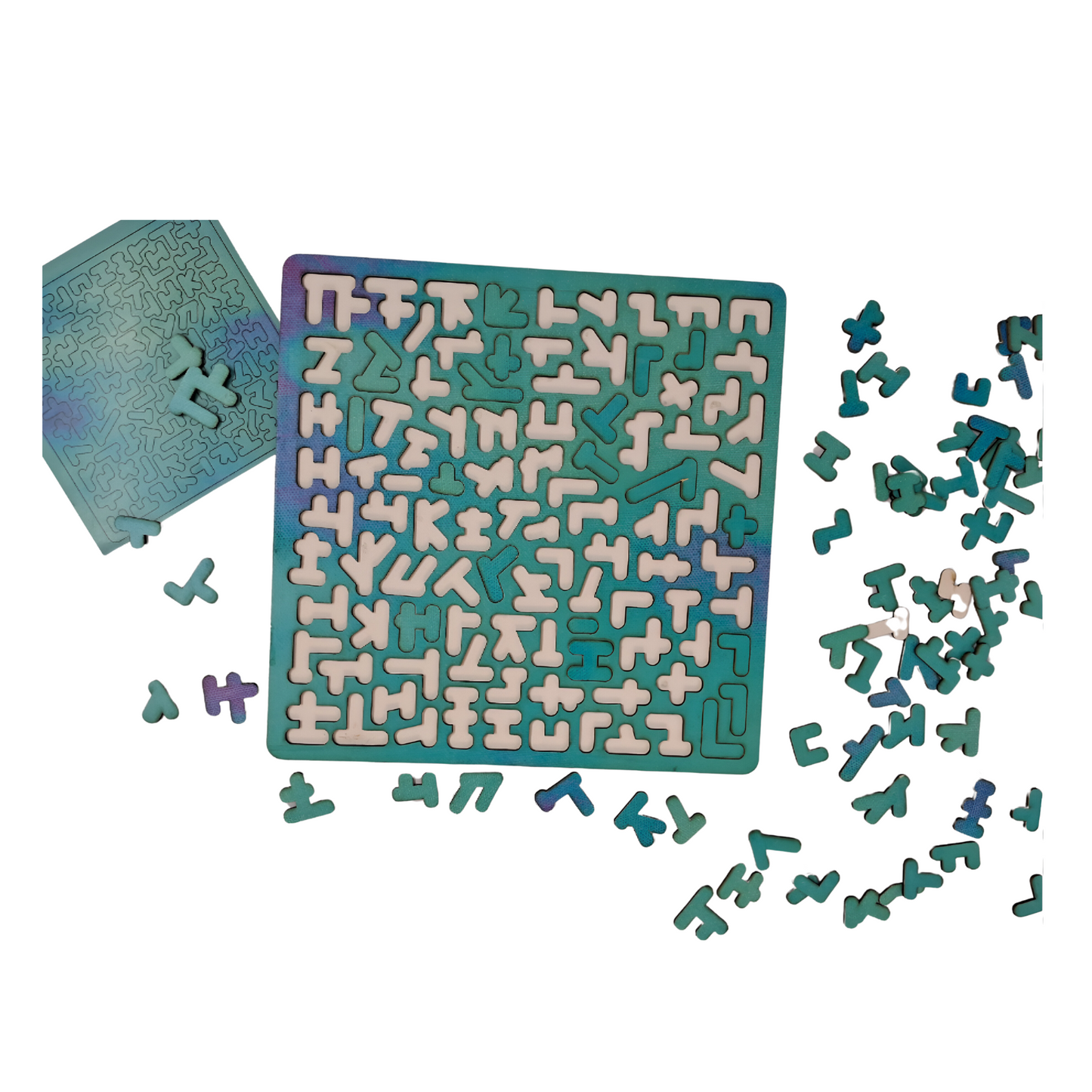 Fractal Blue Gradient Puzzle, 100 Pcs, Age 6+ Yrs