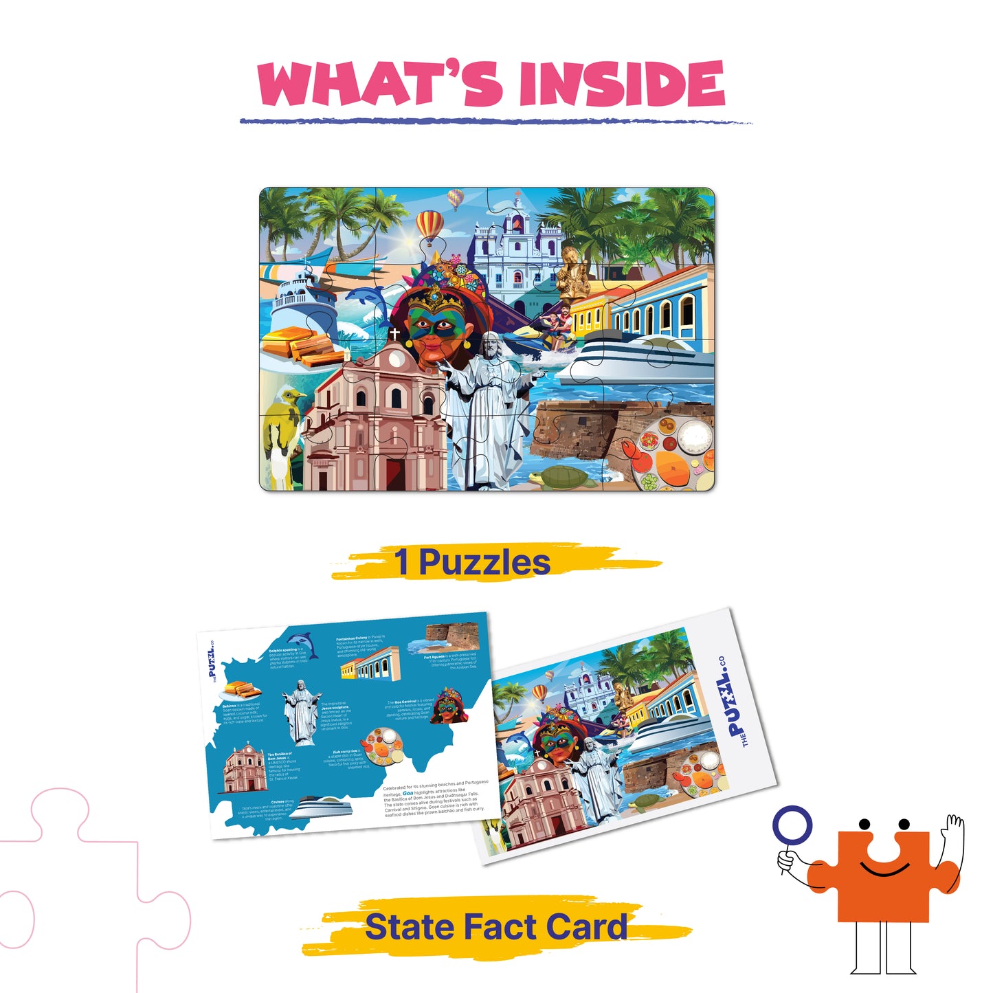 Travel Jigsaw Puzzle | Indian City - Goa - 100 Pcs Jigsaw Puzzle, Age 5 to 10 Yrs