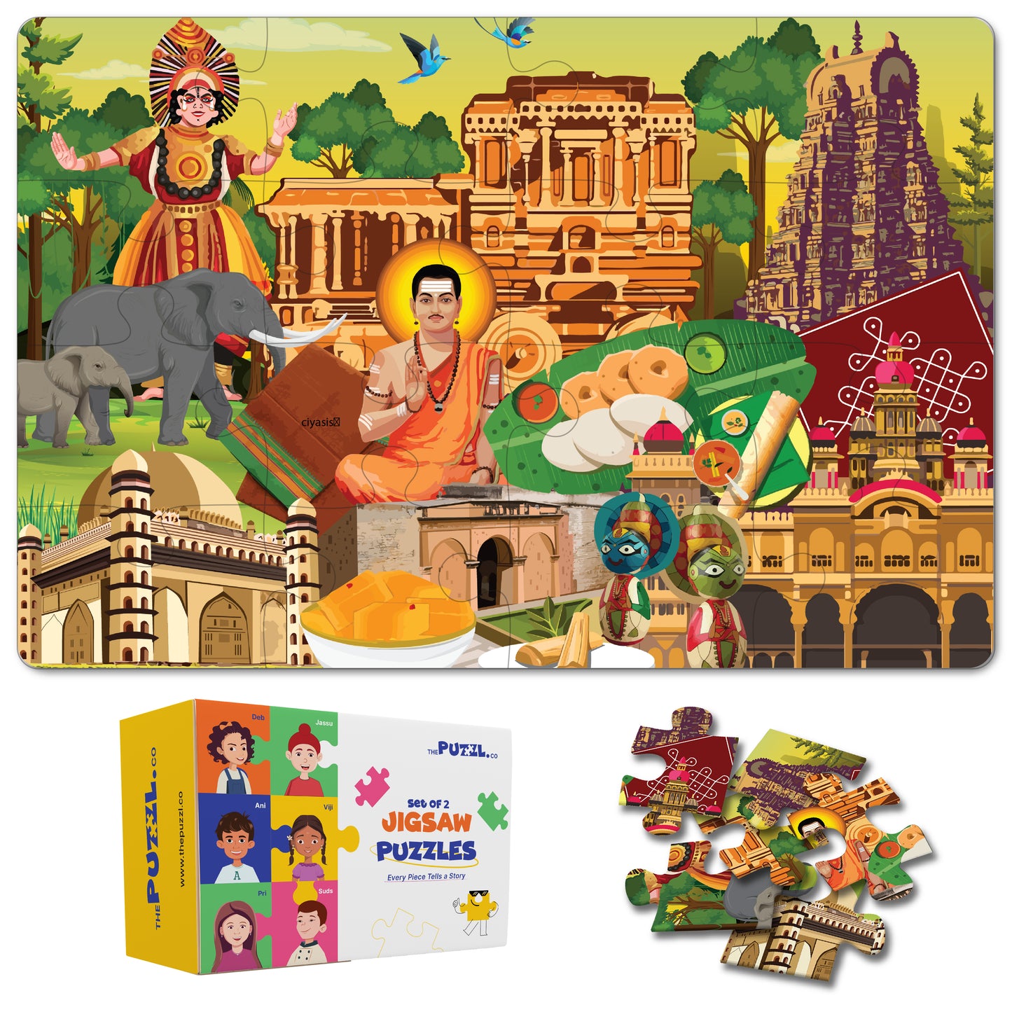 Travel Jigsaw Puzzle | Indian City - Karnataka - 100 Pcs Jigsaw Puzzle, Age 5 to 10 Yrs