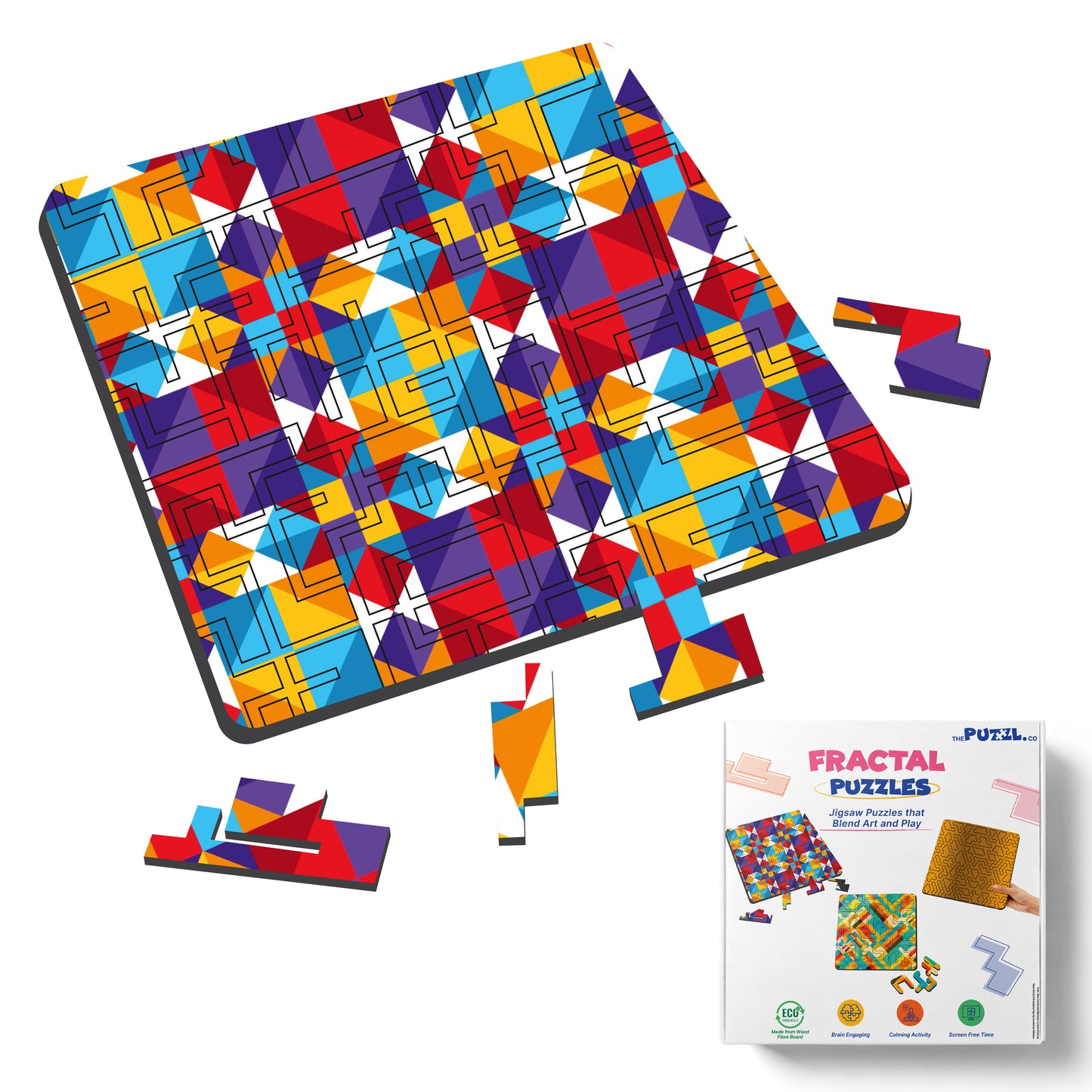 Fractal Rectangle Puzzle, 40 Pcs, Age 5+ Yrs