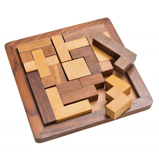 Square Shaped Wooden Pentomino Puzzle, Age 5+ Yrs