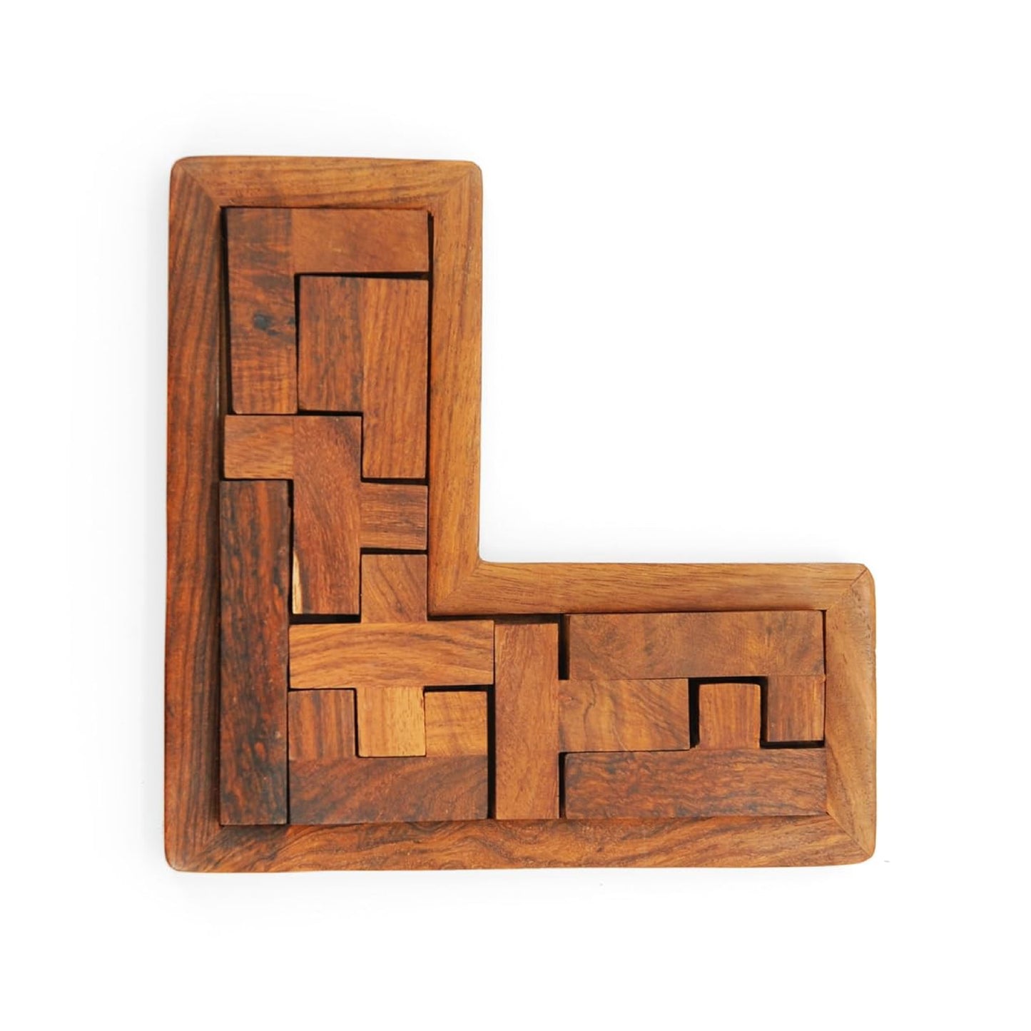 L Shaped Wooden Pentomino Puzzle, Age 5+ Yrs