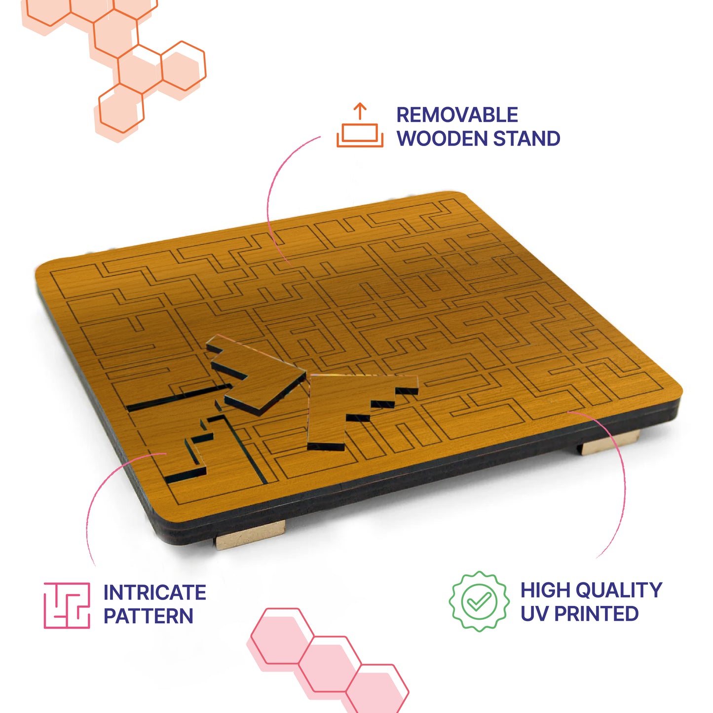 Fractal Honeycomb Puzzle, 40 Pcs, Age 5+ Yrs